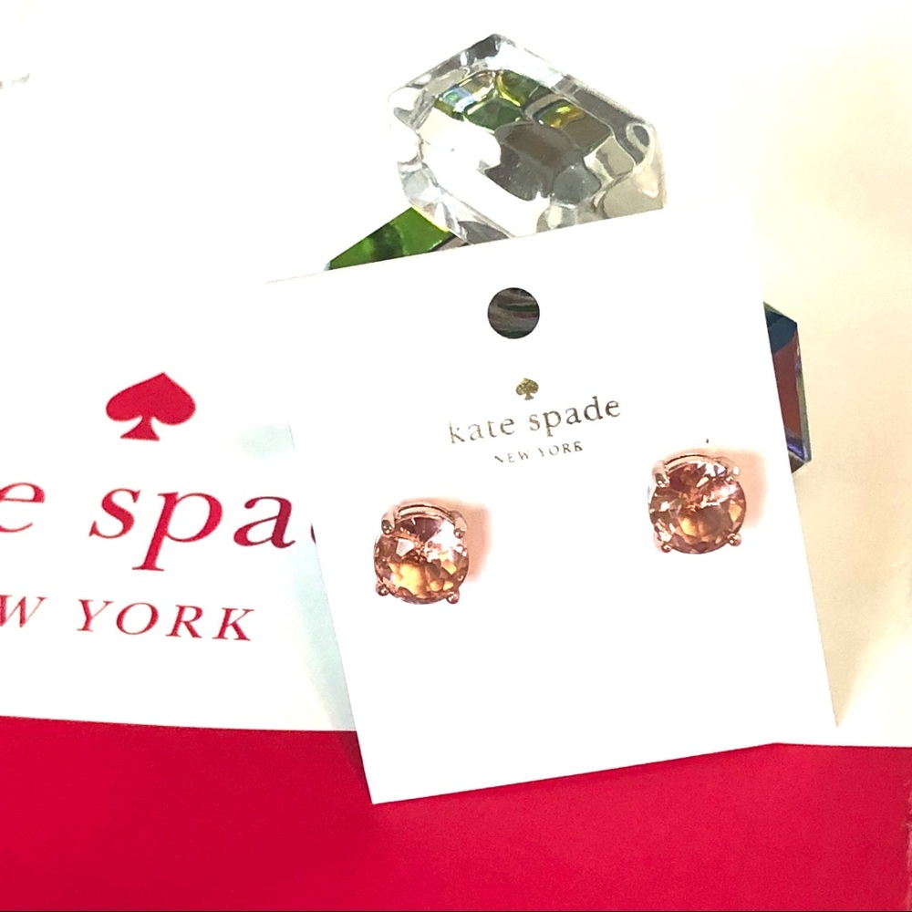 Kate Spade Light Peach Gumdrop Stud Round Earrings - Picture 7 of 9